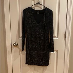 Forever 21 Long Sleeve Sparkling black dress